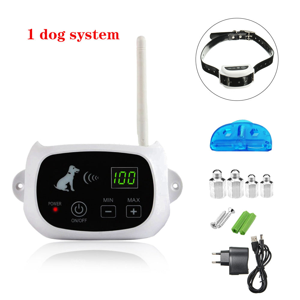 FlipStylez Black Wireless Pet Fence - 1/2 Acre Circular Boundary Electric Dog Containment System | Portable Waterproof Receiver Collar with 5 Adjustable Correction Levels