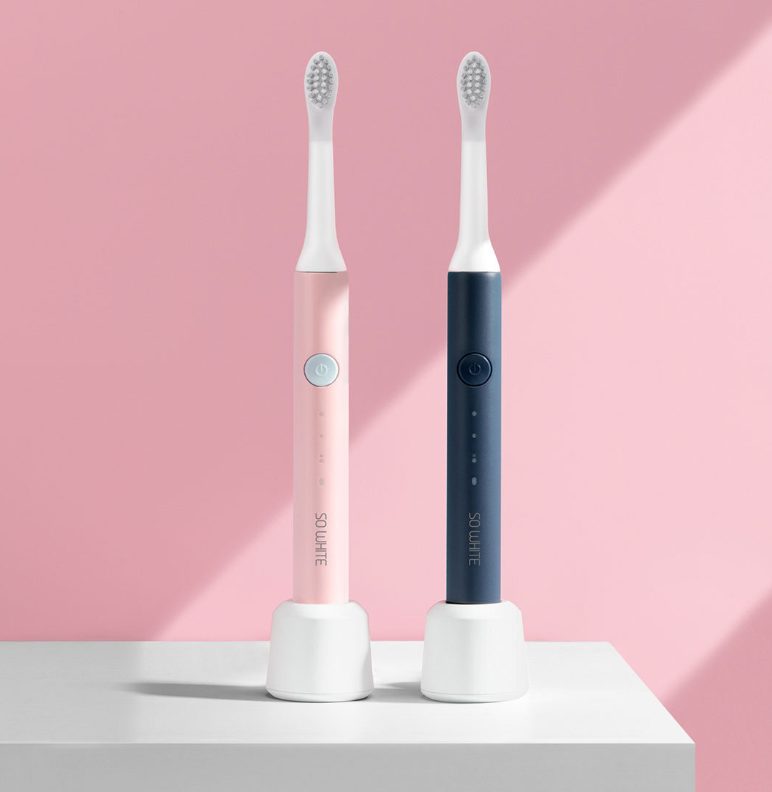 SO WHITE Pinjing EX3 Pink | Rechargeable Sonic Electric Toothbrush – Ultra-Light with 3 Cleaning Modes