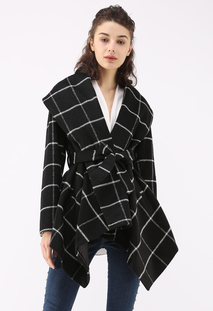 New Multi colored plaid Woolen coat autumn