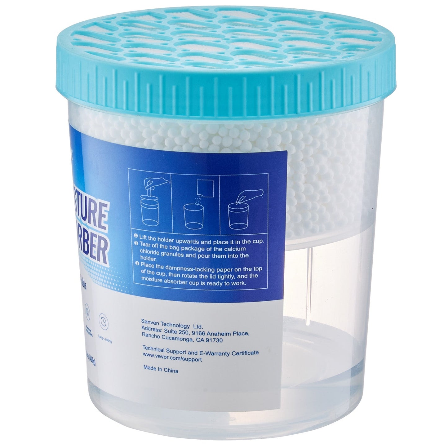 Moisture Absorber Bucket, 2 Packs 16.2 oz Hi-Capacity with 800ml Storage