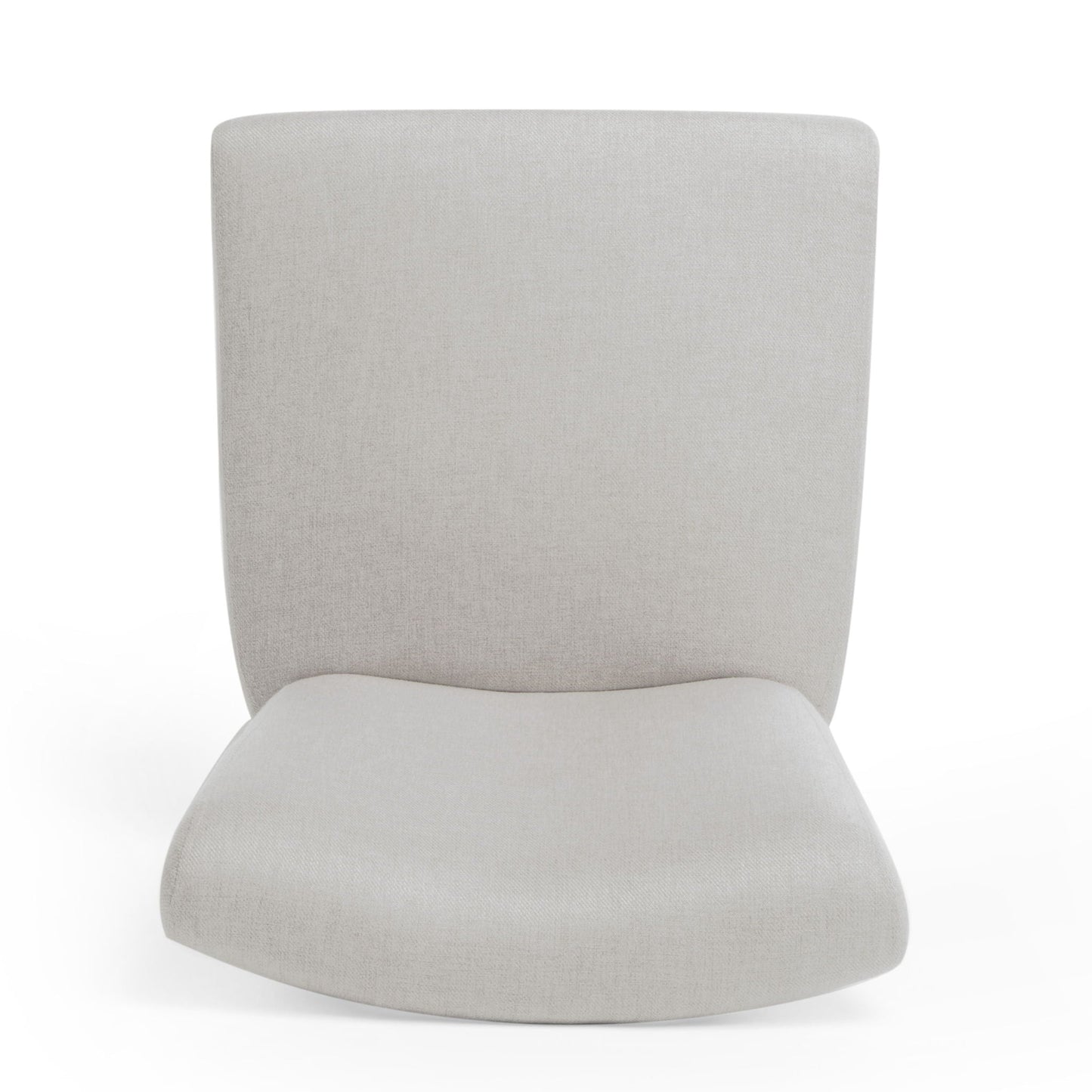 Quicksilvered Upholstered Swivel Counter Stool With Wood Legs - Beige