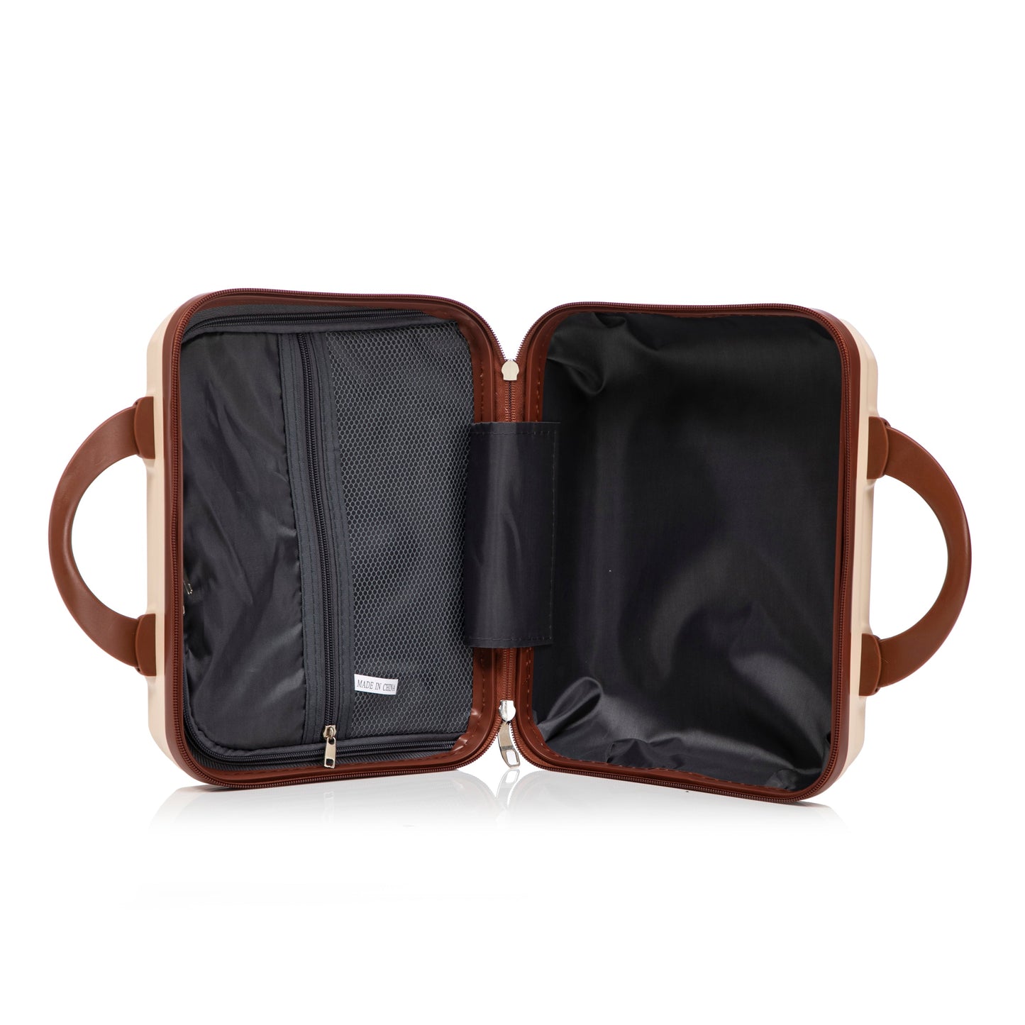 14'/20' 2-Piece Beige ABS Spinner Wheel Luggage Set