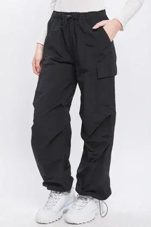 Loose Fit Parachute Cargo Pants