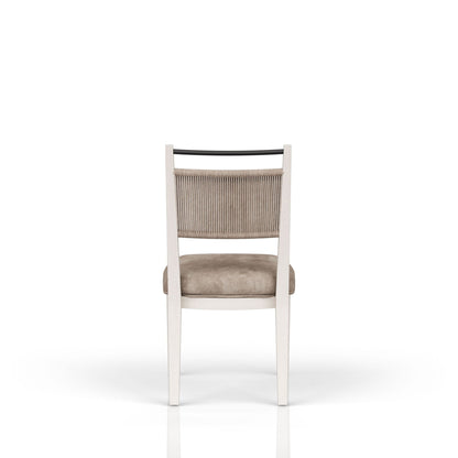 Rope Back Chair - Beige / Carmel