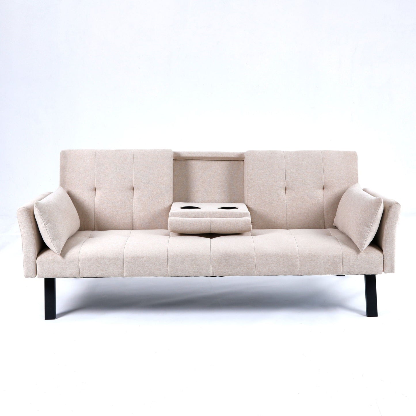 Sofa Bed With Foldable Design And Cup Holder