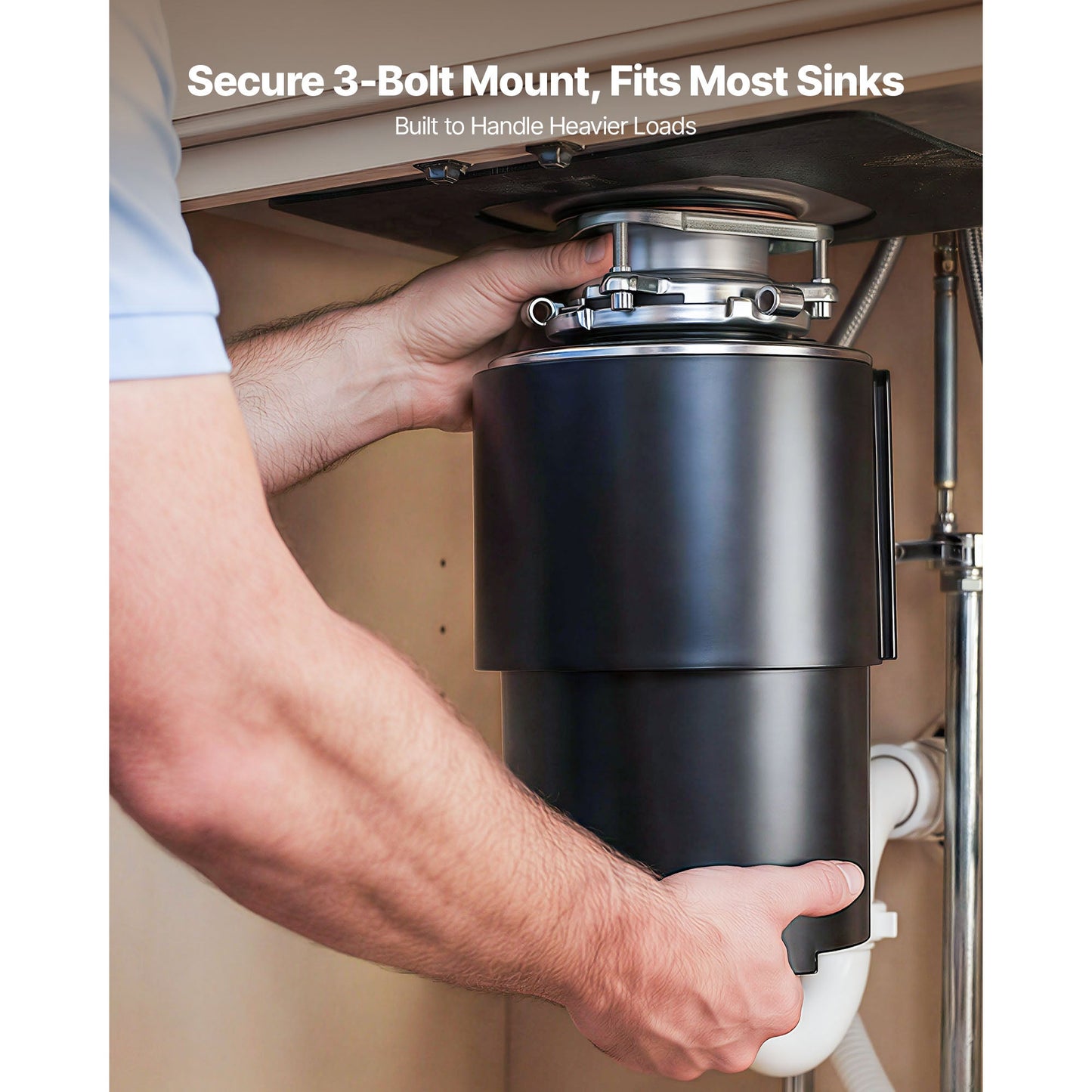 Food Waste Garbage Disposal with 3/4HP Motor and Continuous Feed