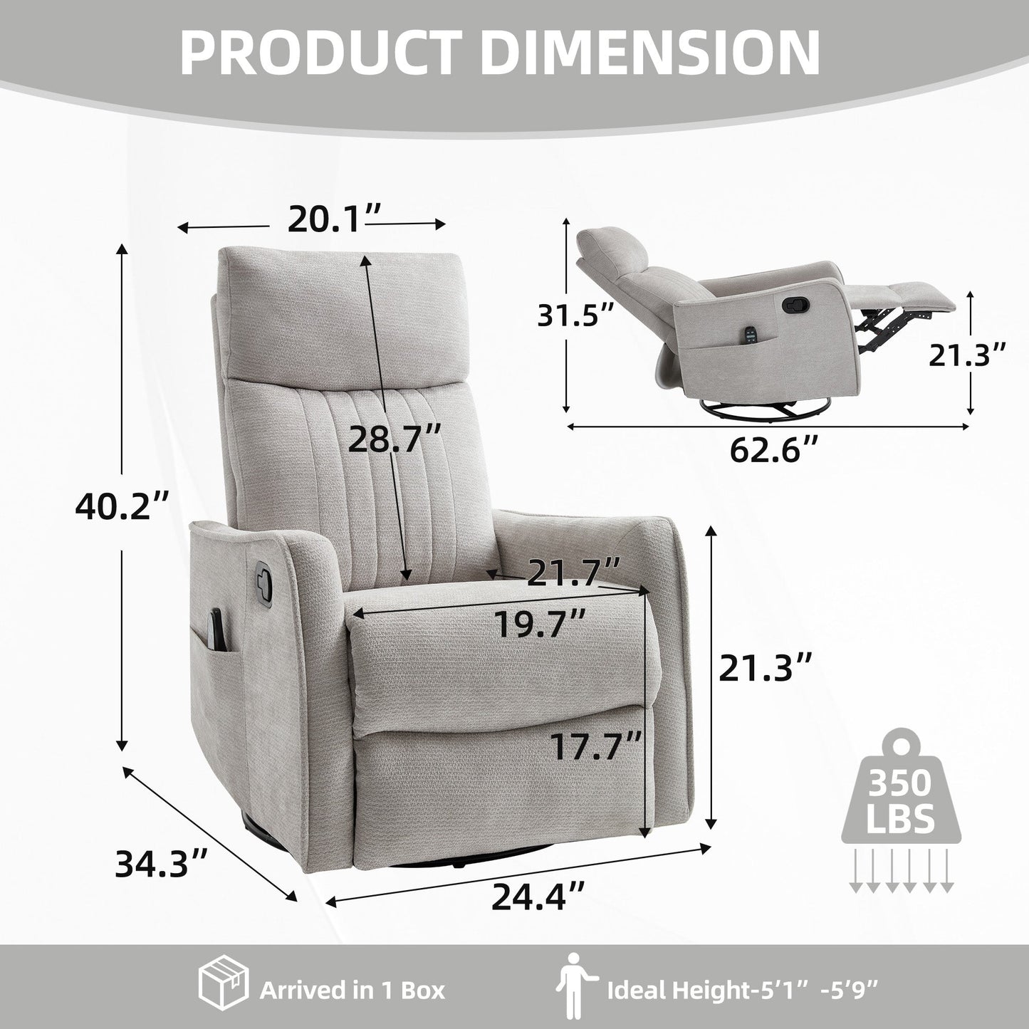 Comfortmax Swivel and Rocking Recliner