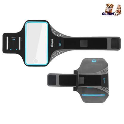 Phone Armband Case Sweat-resistant Armband Phone Holder 7in Max Phone Holder Adjustable w/ Headphone Cable Key Card Holder For Running Jogging Riding