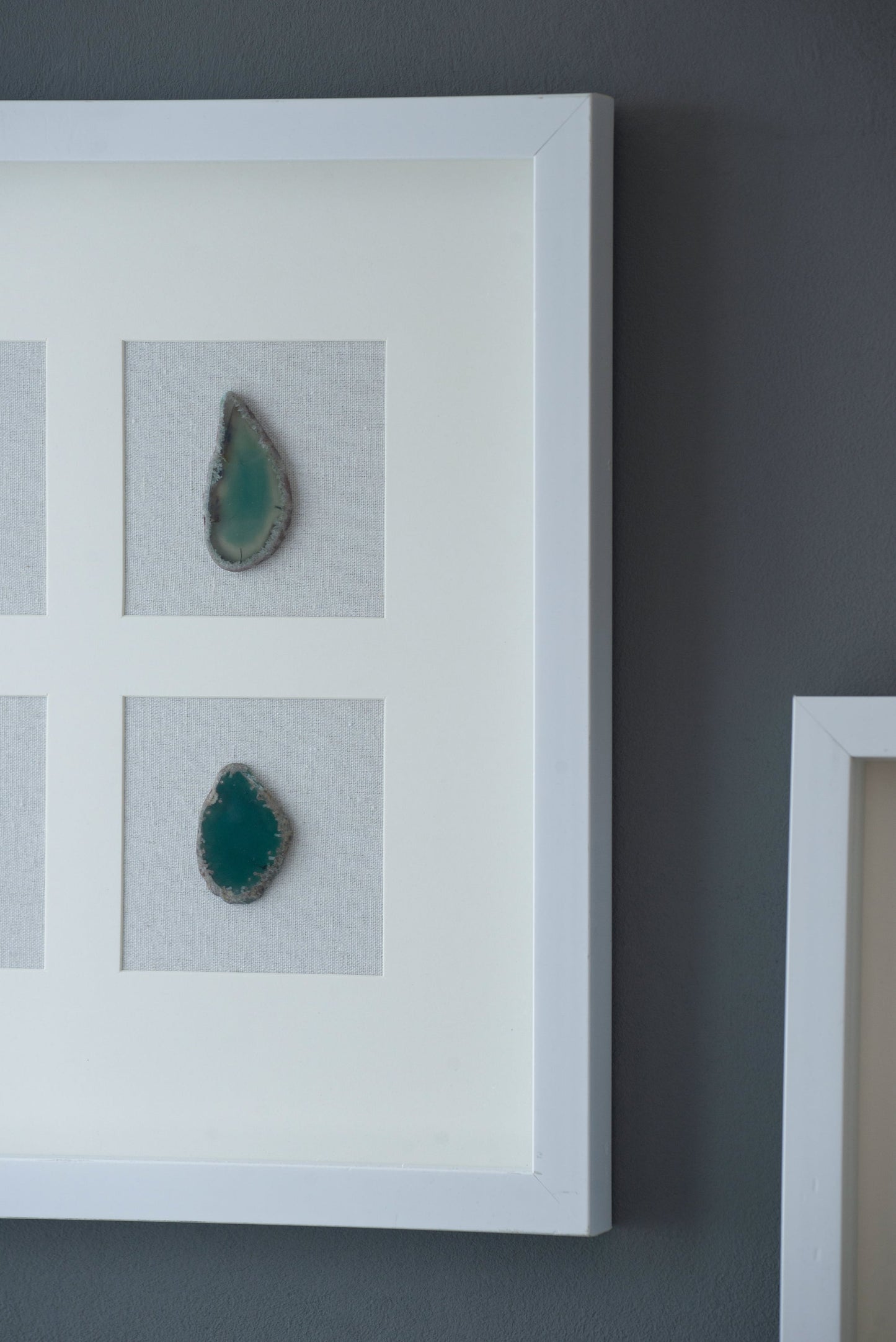 Set of 2 Shadow Box Wall Décor with Agate