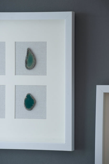 Set of 2 Shadow Box Wall Décor with Agate