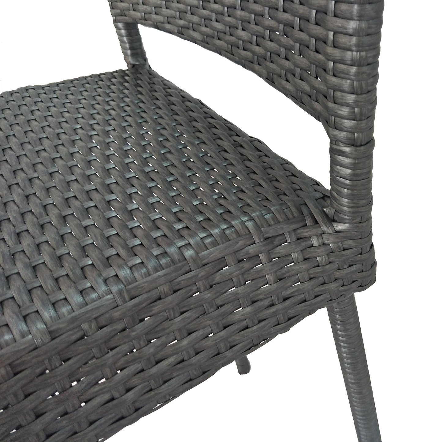 29" Outdoors PE Rattan Armless Barstools, Set of 2