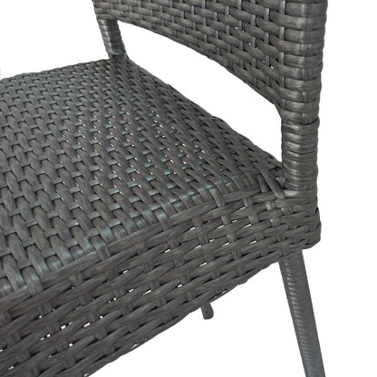 29" Outdoors PE Rattan Armless Barstools, Set of 2