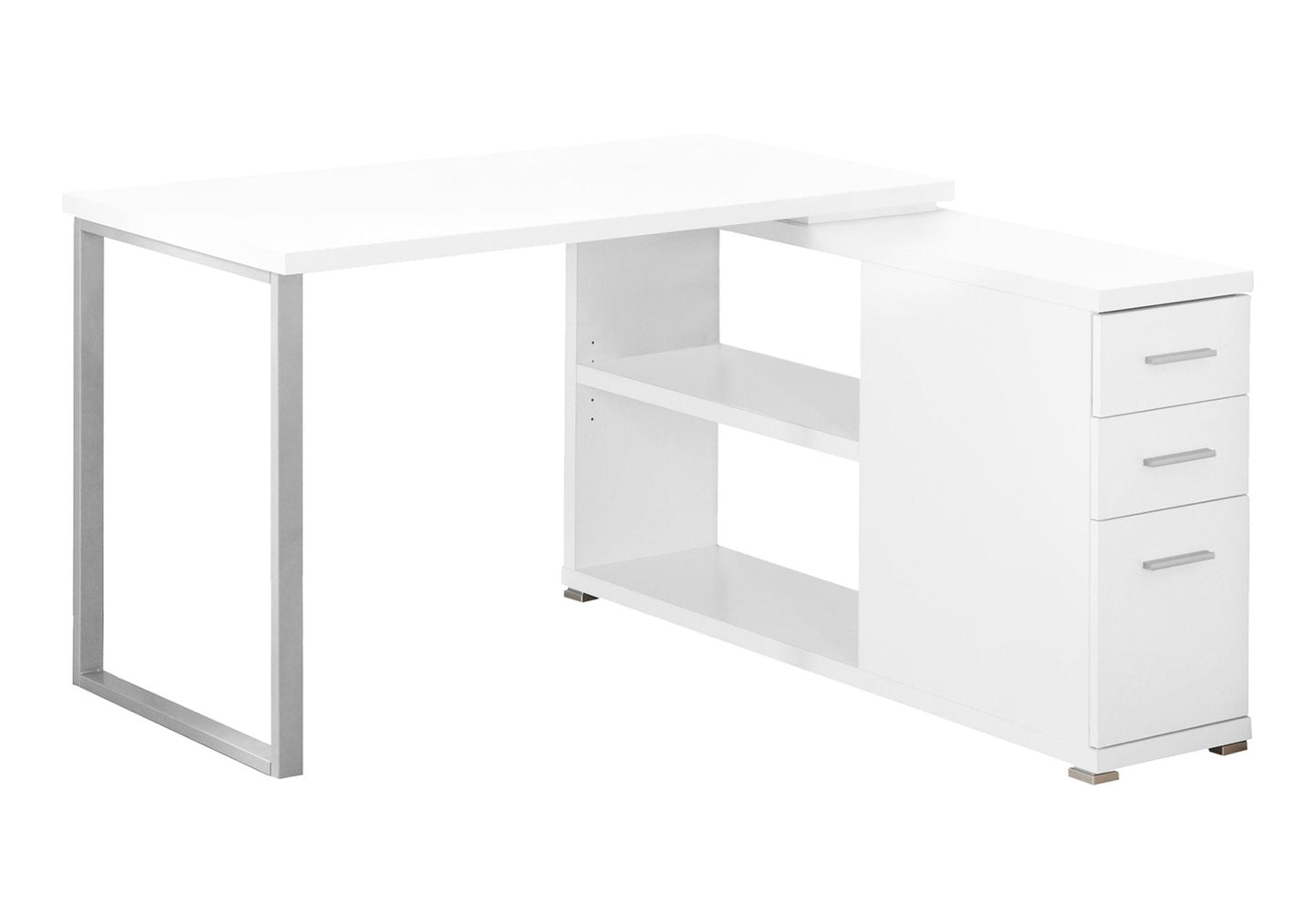 L-Shape Computer Desk with Storage Drawers