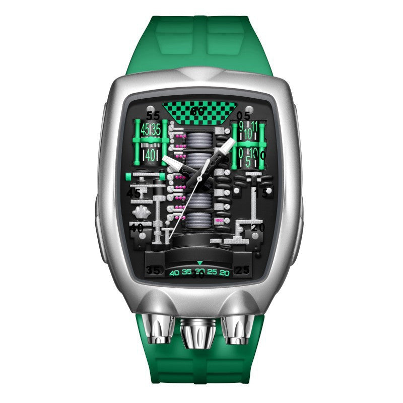 Engine Movement Mens Watch Brand Quartz Watch Fashionable And Distinctive