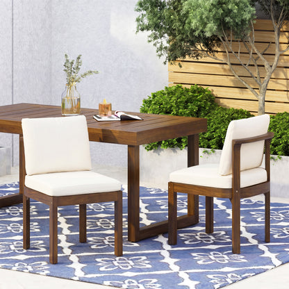 Acacia Wood Outdoor Dining Chair (Set of 2)