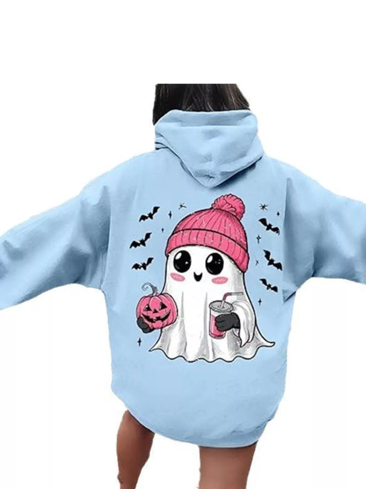 Halloween Graphic Long Sleeve Hoodie