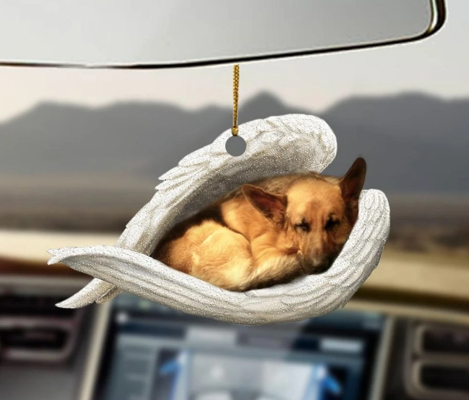 Car Pendant Sleeping Dog Angel Home Decor Acrylic Showcase Hanging Ornaments For Doors