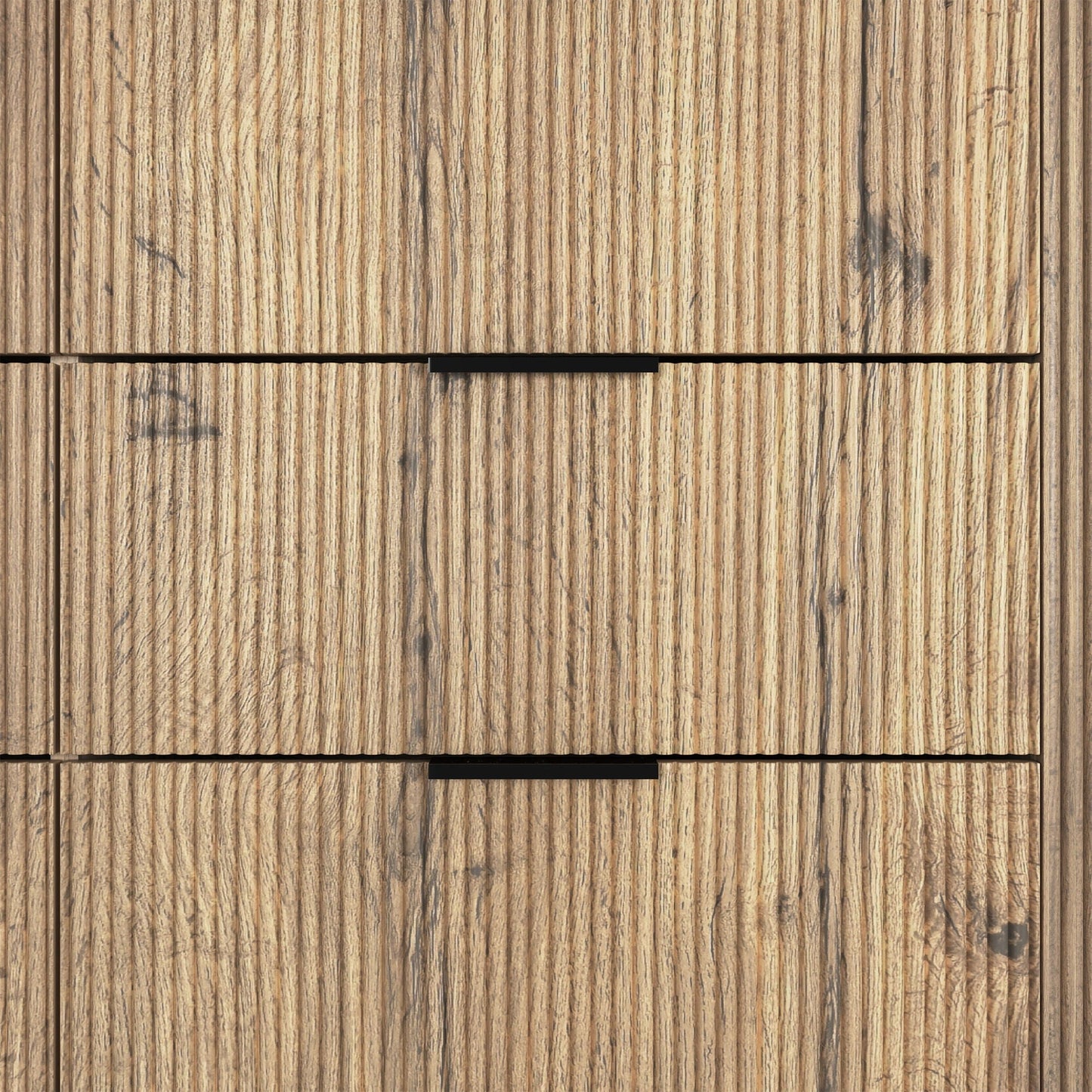 Modern 6 Drawer Cabinet With Metal Rounded Corners And Exquisite Handles Multi Functional Storage - Natural Wood