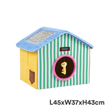 Foldable Enclosed Space-saving Warm Cat Sleeping House