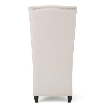 Alight Upholstered Dining Chair With High Back And Birch Wood Legs