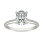 1 1/2 CTW Oval Lab Grown Diamond Solitaire Engagement Ring 14K White Gold