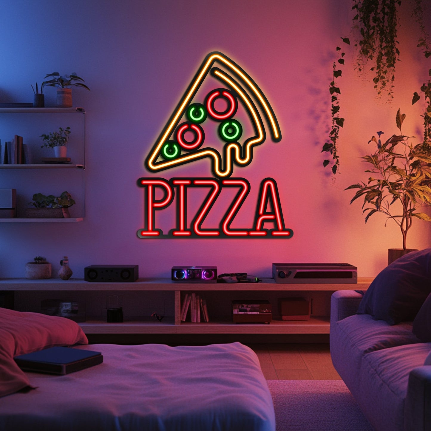 Pizza Metal Neon Wall Art- LN0040