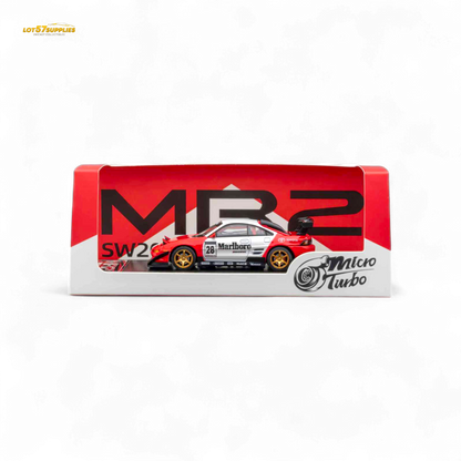 MicroTurbo Toyota MR2 Red & White Racing Livery 1:64
