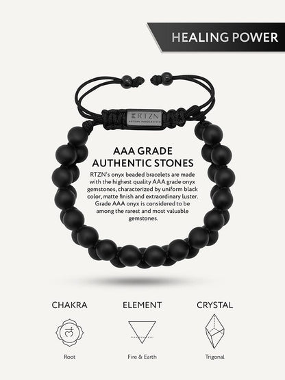 Black Onyx Beaded Bracelet - Morocco