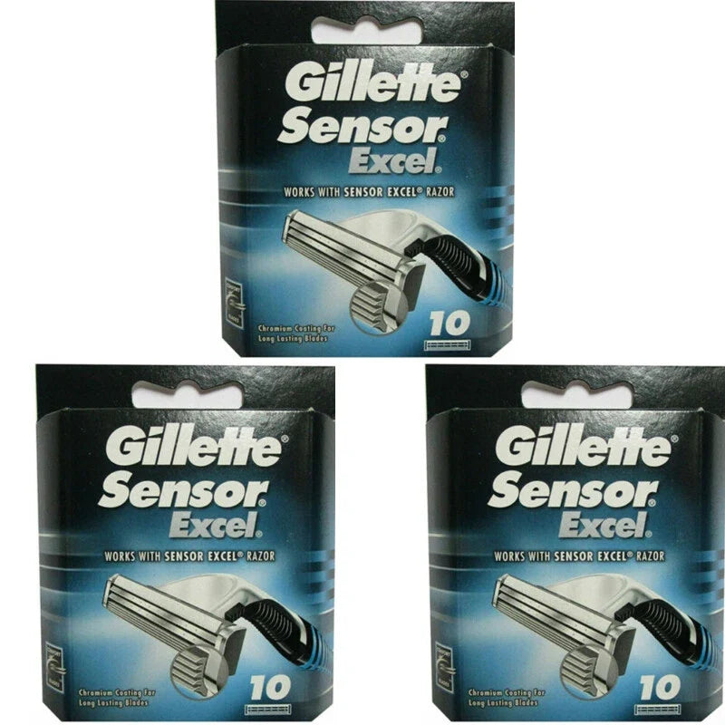 30 Count Gillette Sensor Excel Razor Blade Refill Cartridges
