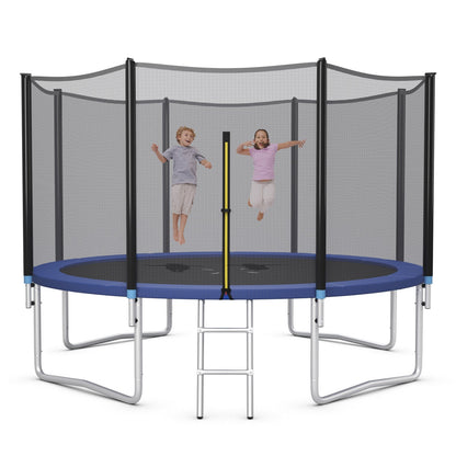 8/10/12/14/15/16 Feet Outdoor Trampoline Bounce Combo with Safety Closure Net Ladder-14 ft