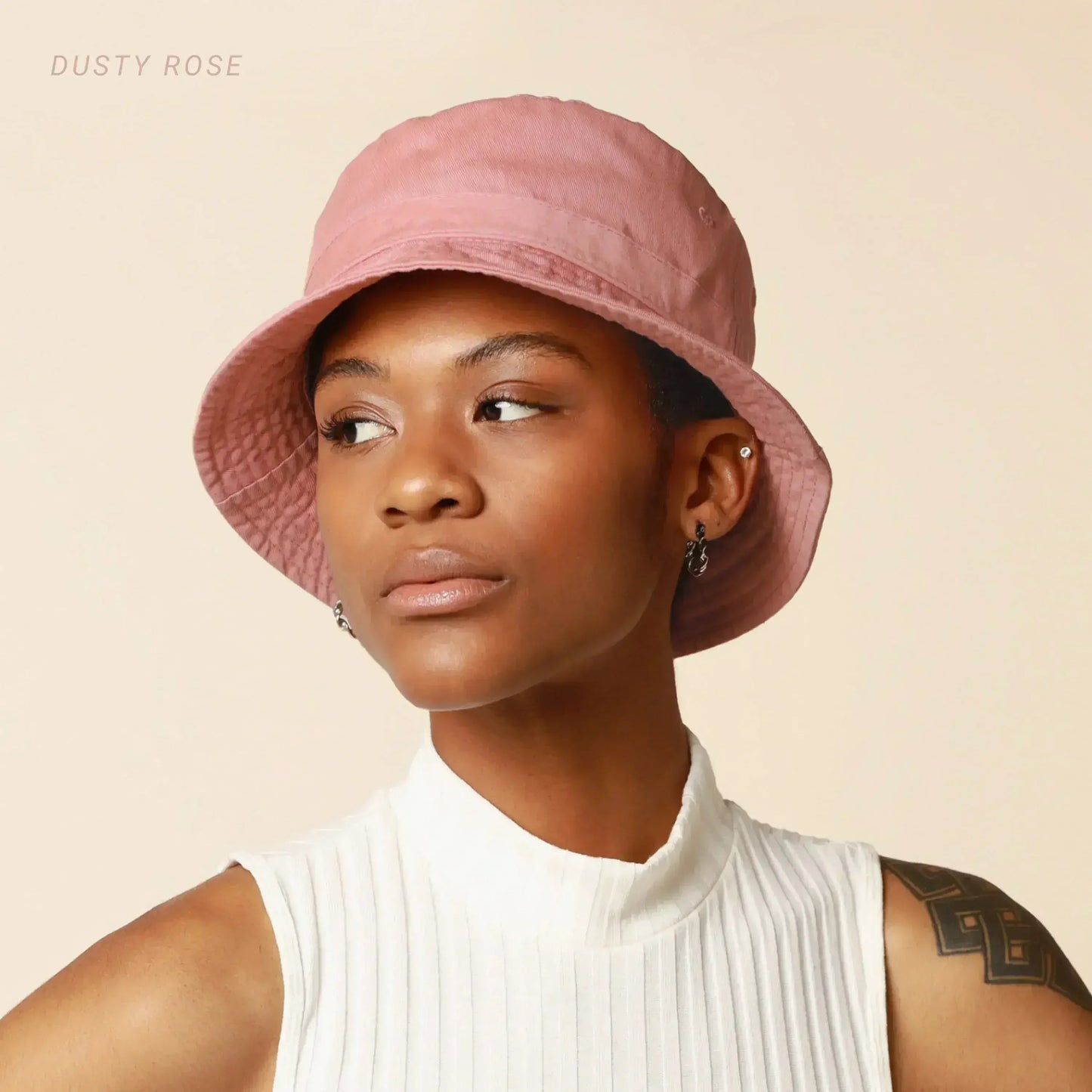 Canvas Bucket Hat - Washed Cotton Moldable Brim - UPF Sun Protection