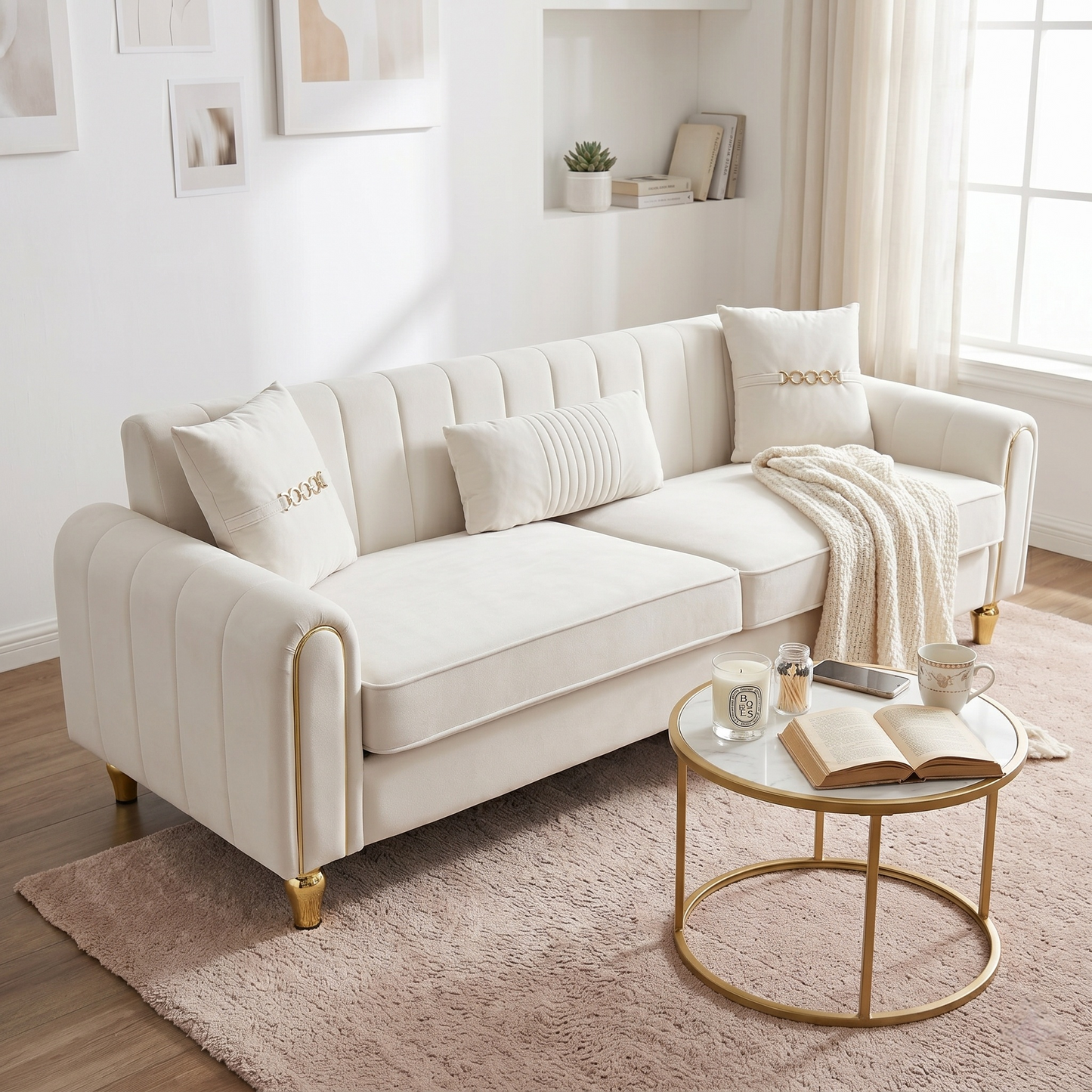 FX-P11-CW 3-Seater Sofa for Living Room