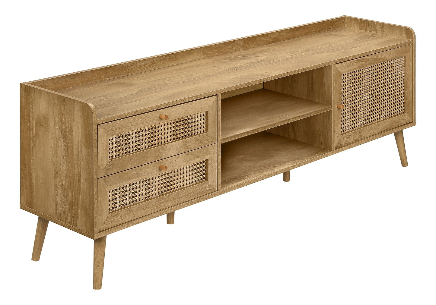 72-Inch Transitional TV Stand Console with Storage
