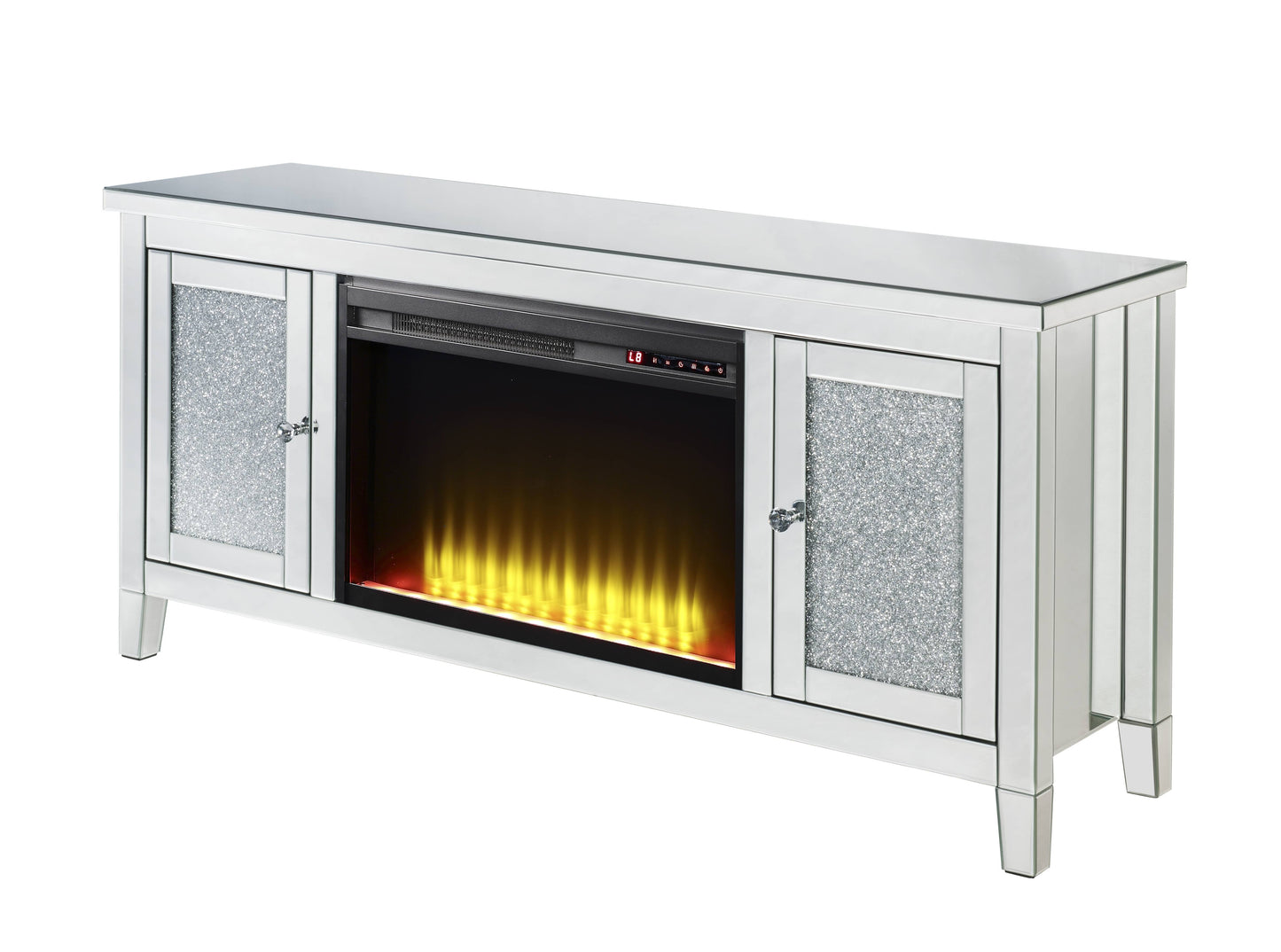 Noralie TV Stand with LED Electric Fireplace