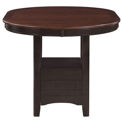 Lavon Oval 60-inch Counter Height Extension Dining Table Chestnut