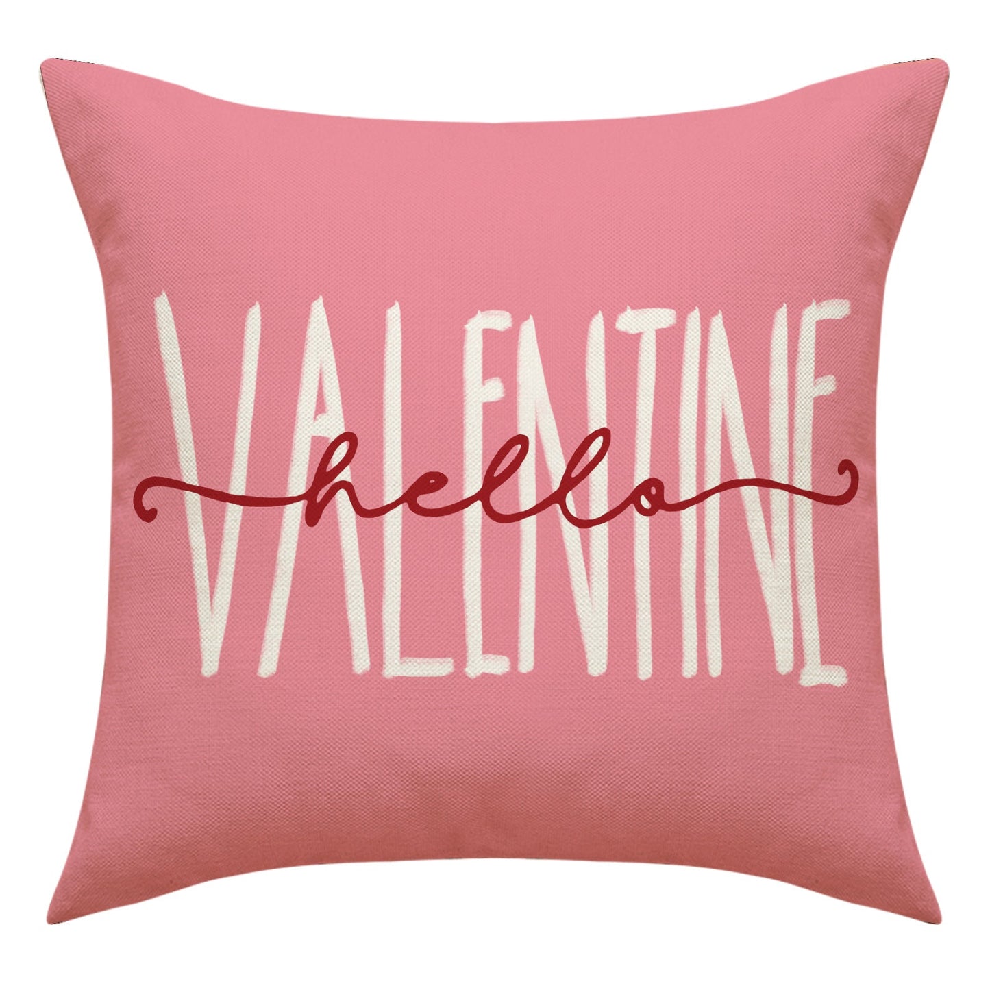 Love Heart Pillow Cover Valentine's Day Letter Printing Throw Pillowcase