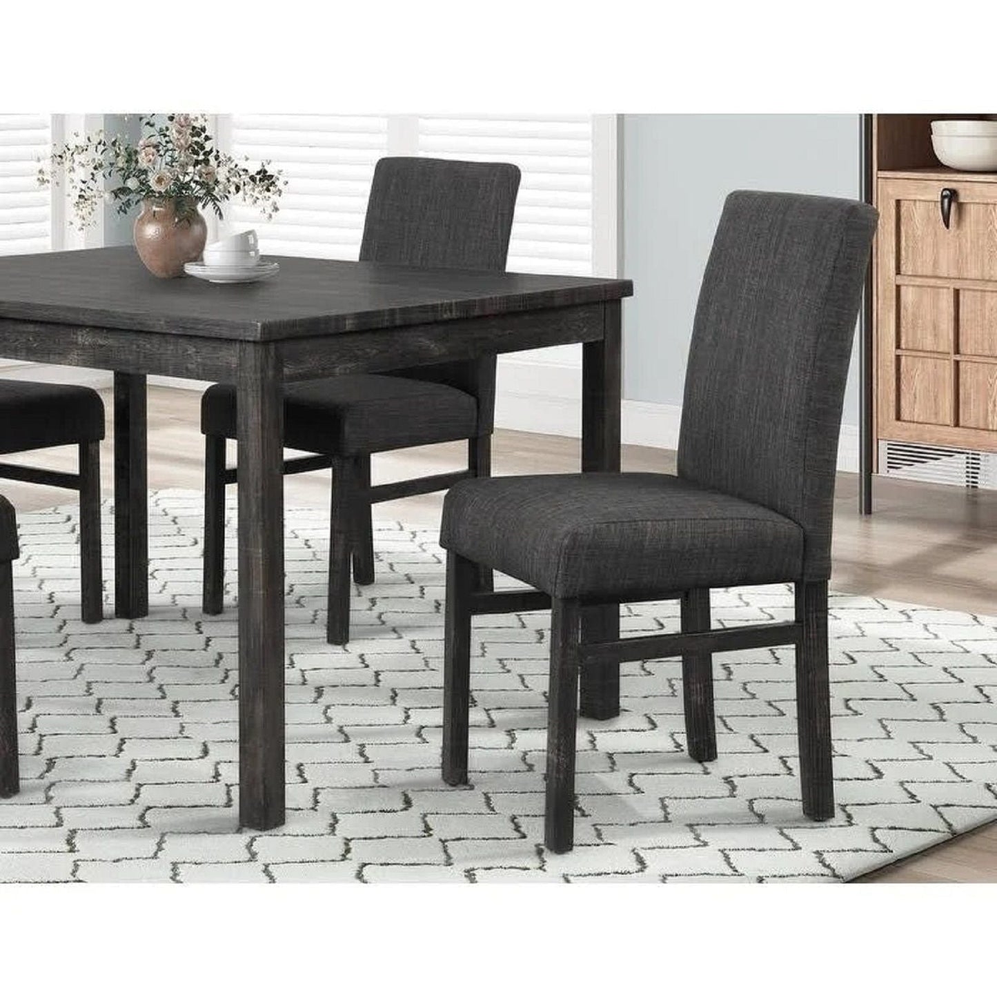 Transitional Upholstered Dining Chair For Kitchen (Set of 2)