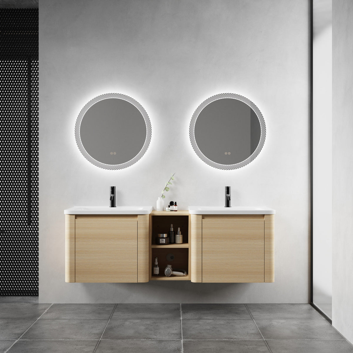 60'' Wall-Mounted Bathroom Vanity with Storage