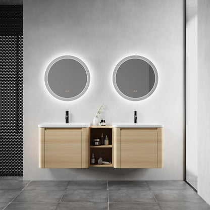60'' Wall-Mounted Bathroom Vanity with Storage