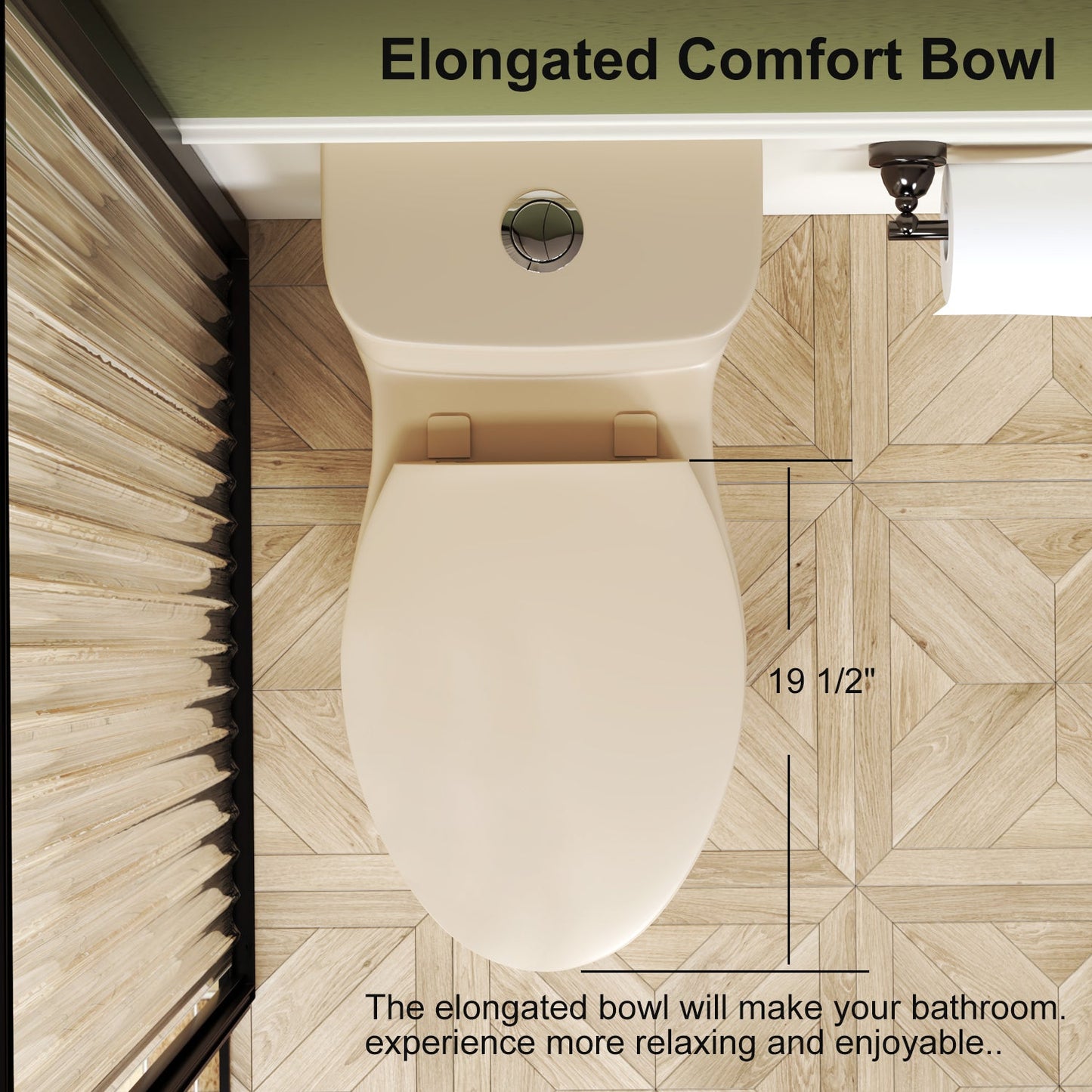 1.1/1.6 GPF Tornado Flush One-Piece Toilet with Comfort Chair Seat ADA Height 17"