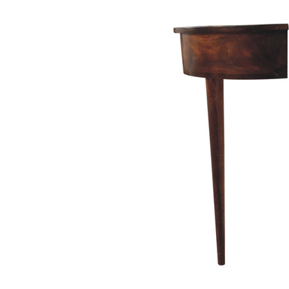 Solid Wood Backless Mounted Console, 1-Drawer, Chestnut
