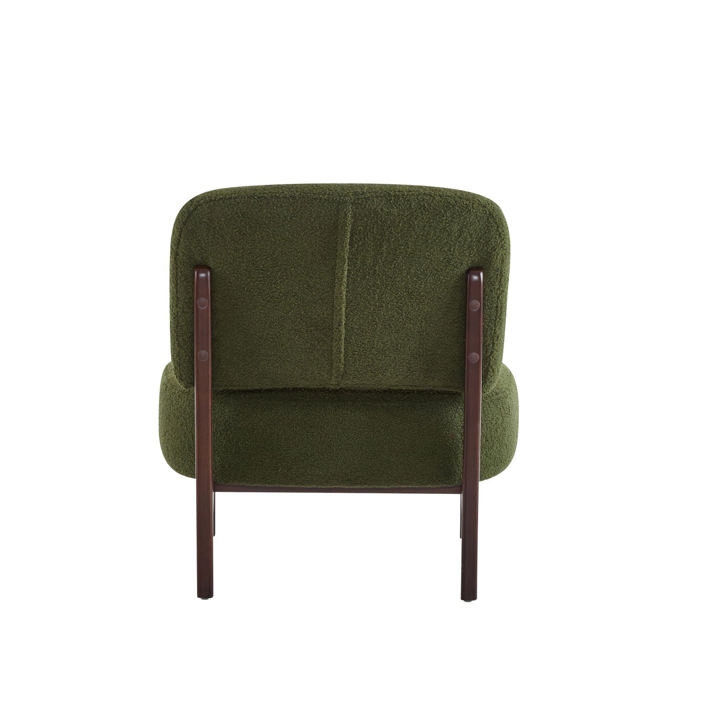 Modern Boucle Lounge Chair With Solid Wood Frame