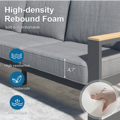 Modern Outdoor Sofa Set With Coffee Table