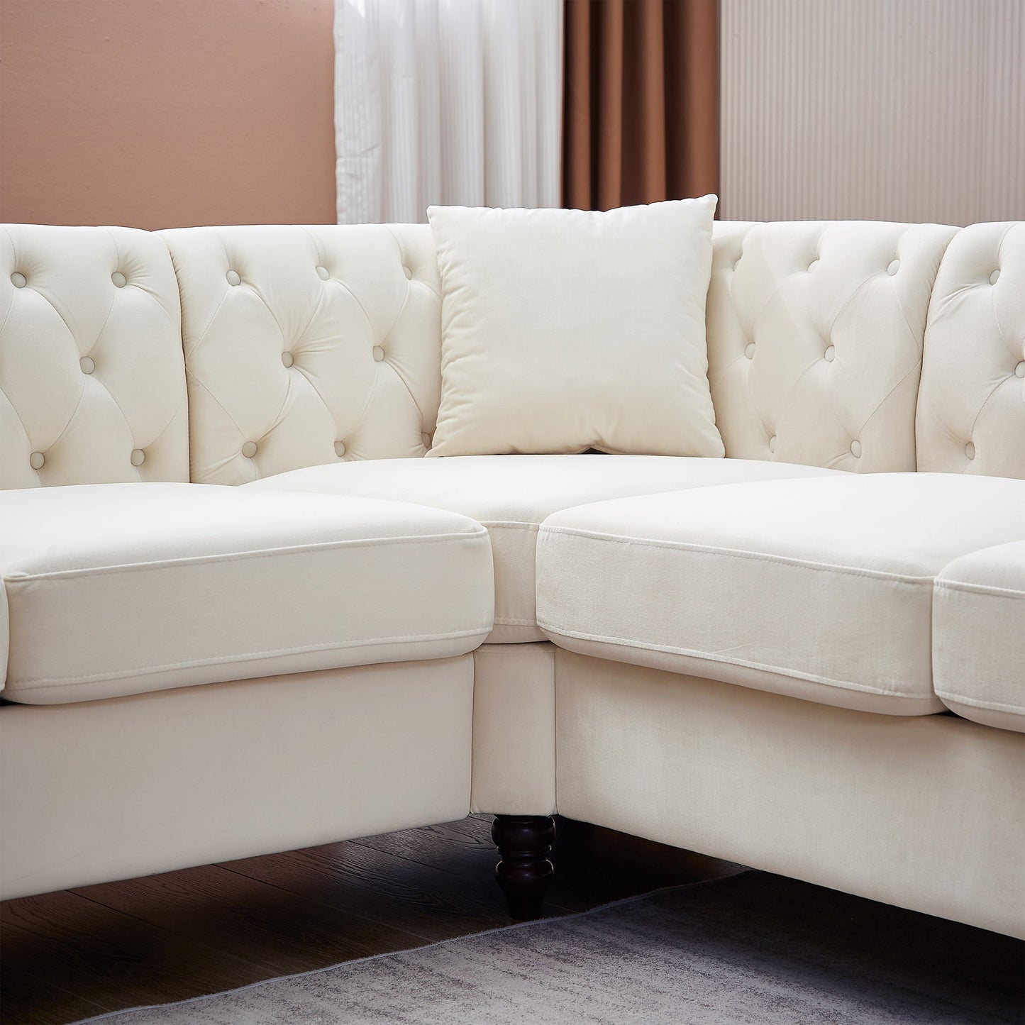 Streamline Modern L-Shaped Corner Sofa