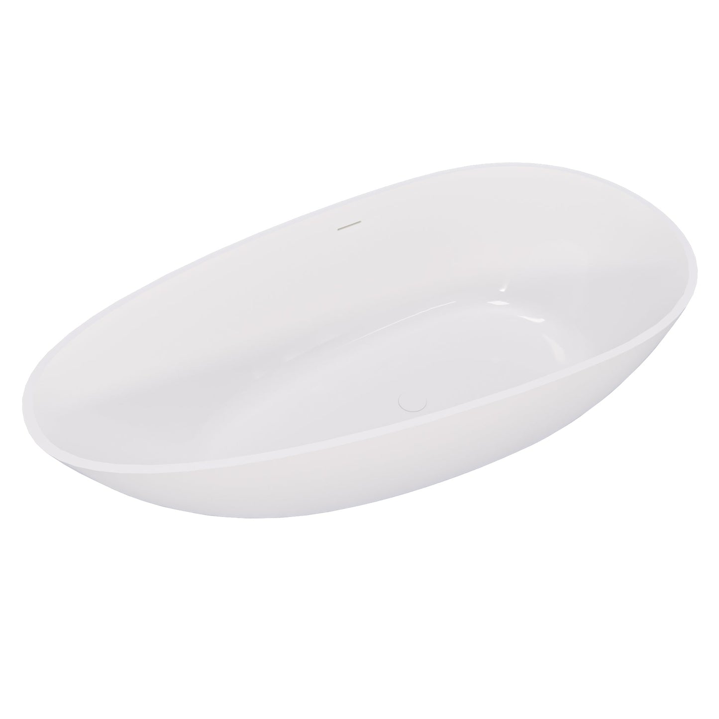 59" Freestanding Solid Surface Bathtub