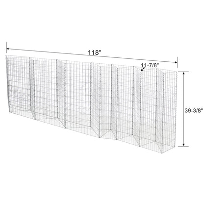 Galvanized Steel Tall Gabion Basket with Multiple Compartments