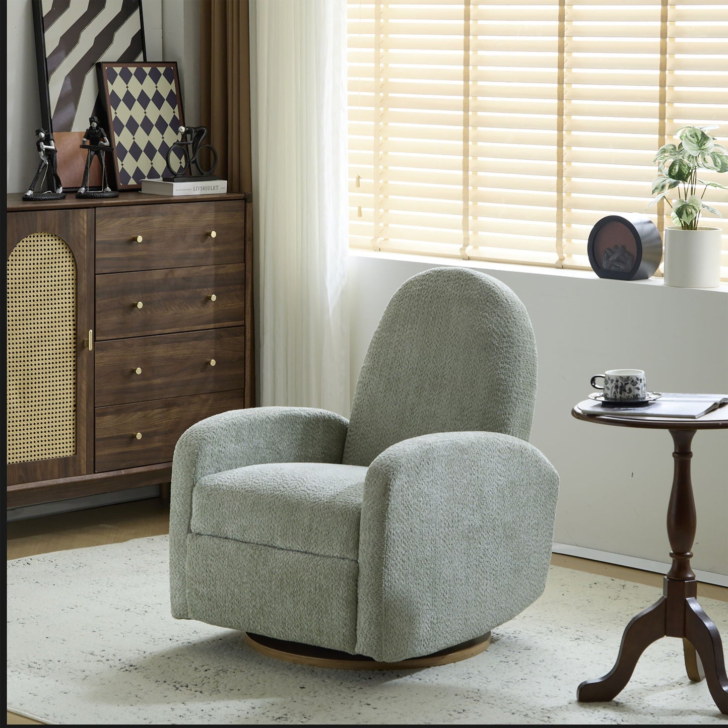 Contemporary 360 Swivel and Glider Recliner Chair