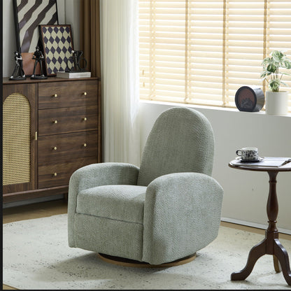 Contemporary 360 Swivel and Glider Recliner Chair