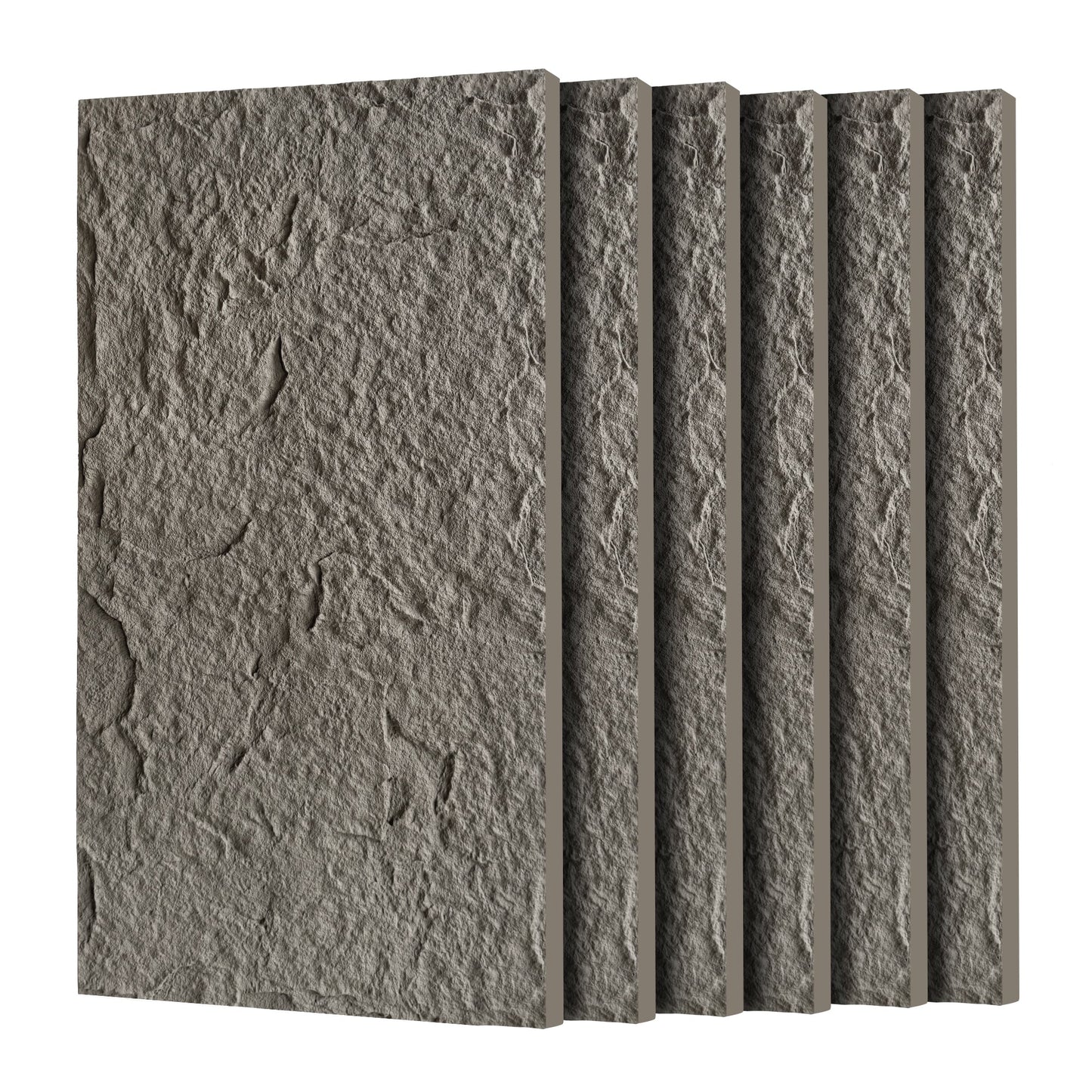 3D Faux Stone Wall Panels, 6 PCS PU Wainscoting Panel