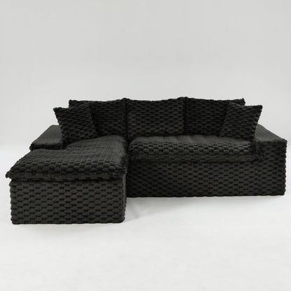 Modular Sofa, Convertible Twin Seat With Chaise Lounge